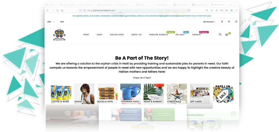 Papillon Marketplace: Improving the lives of families in Haiti one Click at a Time. A case study by Vero Web Consulting, Melbourne, Vero Beach Web Design and Marketing