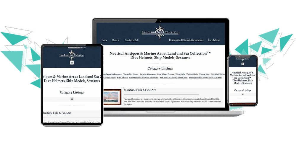 Land and Sea Collection® from legacy to modern taking a website from HTML to WordPress, Stuart to Vero Beach, Website Development Services